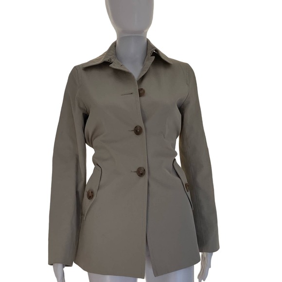 Banana Republic Tan Short Trench Coat, XS * wom897 - Picture 4 of 13